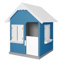 Ver imagem 1 de Casinha de Brinquedo com Floreiros Mdf Azul Claro/branco L12 - Gran Belo