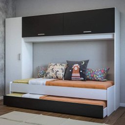 Guarda-Roupa Solteiro com Cama Auxiliar Embutida Espresso Móveis - 1