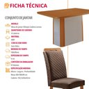 Ver imagem 7 de Mesa de Jantar Olímpia 120cm Tampo MDF Laminado Canto Copo com 4 Cadeiras Lorena