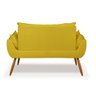 Kit Namoradeira Opala + 2 Poltronas para Sala Balaqui Decor Cor:amarelo - 9