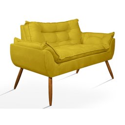 Kit Namoradeira Opala + 2 Poltronas para Sala Balaqui Decor Cor:amarelo - 7