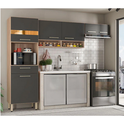 Cozinha Compacta Dama 3 Peças 9 Portas e 2 Gavetas Demóbile - 1
