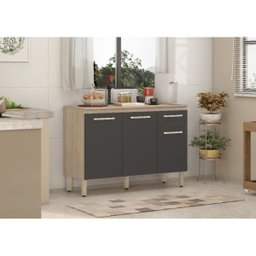 Balcão para Cozinha Dama Com Tampo 3 Portas e 1 Gaveta Demóbile - 2