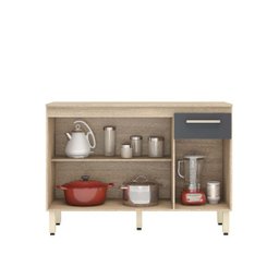 Balcão para Cozinha Dama Com Tampo 3 Portas e 1 Gaveta Demóbile - 3