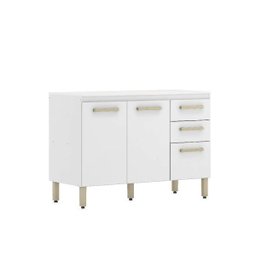 Balcão para Cozinha Miss Com Tampo 3 Portas e 2 Gavetas Demóbile - 1