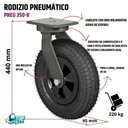 Ver imagem 6 de Rodizio Pneumático 350-8 Carrinho de Carga 4 Lonas Schioppa
