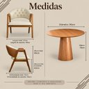 Ver imagem 4 de Mesa Base em Cone 90cm Redondo & 4 Cadeiras Lithi Botone Design Elegante