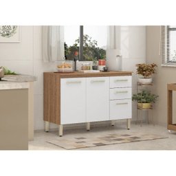 Balcão para Cozinha Miss Sem Tampo 3 Portas e 2 Gavetas Demóbile - 2