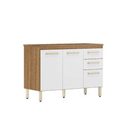 Balcão para Cozinha Miss Sem Tampo 3 Portas e 2 Gavetas Demóbile - 1