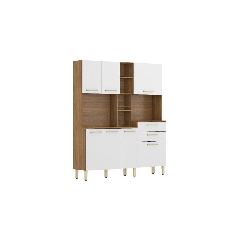 Cozinha Compacta Encanto com Balcão 7 Portas e 2 Gavetas Demóbile