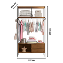 Ver imagem 4 de Guarda-roupa Closet 2 Gavetas Lisboa Preto/demolição Artefamol