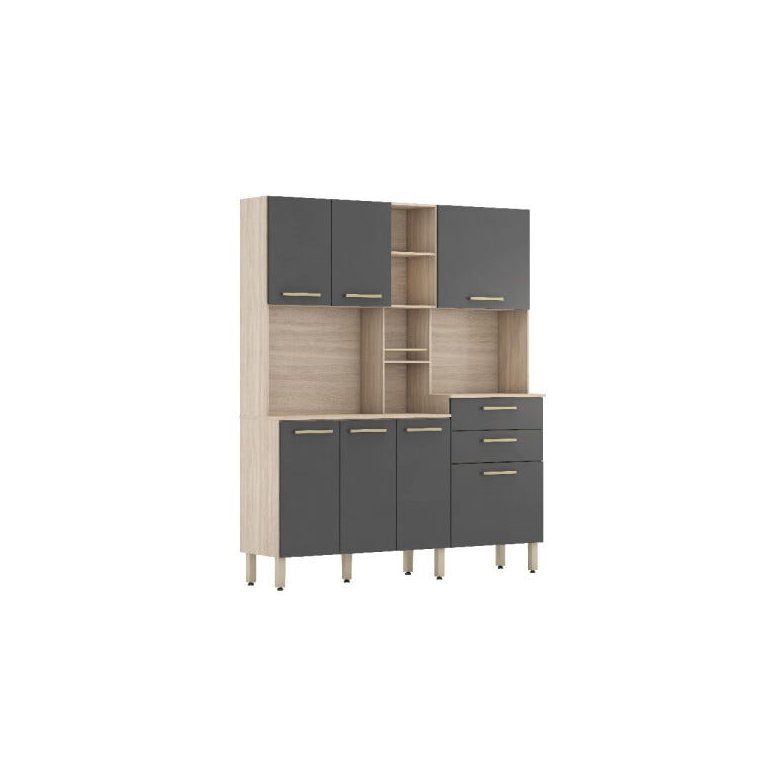Cozinha Compacta Encanto com Balcão 7 Portas e 2 Gavetas Demóbile