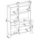 Ver imagem 5 de Armário de Cozinha Compacta 6 Portas 2 Gaveta Harmonia 1,33 Demobile