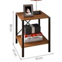 Ver imagem 3 de Mesa de Cabeceira Madri Light com 2 Prateleiras Artefamol