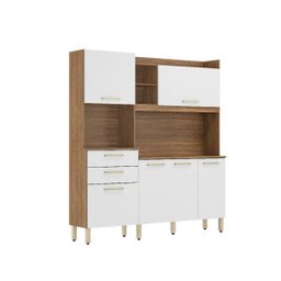 Cozinha Compacta Select com Balcão 6 Portas e 2 Gavetas Demóbile - 1