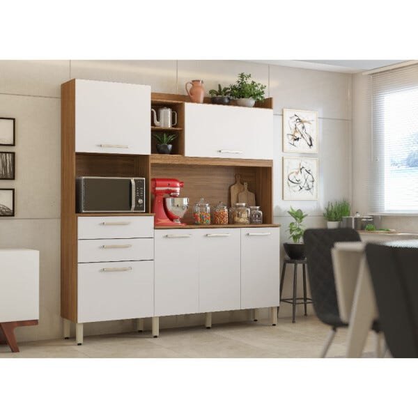 Cozinha Compacta Select com Balcão 6 Portas e 2 Gavetas Demóbile - 2