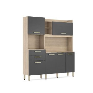 Cozinha Compacta Select com Balcão 6 Portas e 2 Gavetas Demóbile