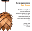 Ver imagem 6 de Lustre Pendente em Madeira - Lupulo Grande Jequetiba - 2902-3