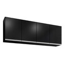 Ver imagem 5 de Armário Aéreo Marcos 160cm 4 Portas MDP-BP Preto Gran Belo