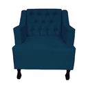 Ver imagem 1 de Poltrona Estofada Para Recepção Consultório Genesis Suede Azul Marinho LM DECOR