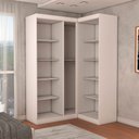 Ver imagem 5 de Guarda-roupa Solteiro Modulado Odisseia 5 Portas 12 Prateleiras com Espelho Branco - Panorama Móveis