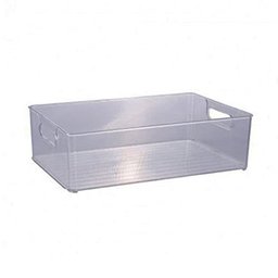 Organizador Multiuso Acrílico 10x20cm Geladeira Armário Transparente Plasútil - 3