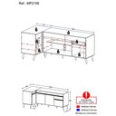 Ver imagem 4 de Kit Armário de Cozinha Balcão Canto 90cm e Gabinete Pia 150cm Veneza Multimóveis Mp2158 Preto/