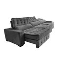 Ver imagem 7 de Sofá Retrátil e Reclinável 3,55m Cama inBox Big Puffer com SoftGel D40 Velupluma Cinza