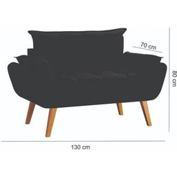 Namoradeira Chesterfield Luxo Opala Suede Azul Marinho - 2