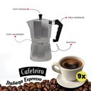 Ver imagem 2 de Cafeteira Italiana Moka Express Faz 9 Xícaras Café Aluminio