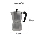 Ver imagem 3 de Cafeteira Italiana Moka Express Faz 9 Xícaras Café Aluminio