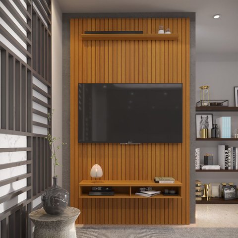Painel Ripado para Tv até 55 Polegadas Intense com Nicho 139cm