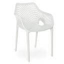 Ver imagem 3 de Kit 12 Cadeiras de Jantar Design Suits com Braços Empilhável em Polipropileno - Branco