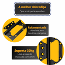 Ver imagem 4 de Dobradiça para Porta Pado 4" com Rolamento 4030 Sobrepor 30kg Preto Texturizado com 3 Peças