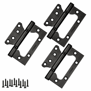 Dobradiça para Porta Pado 4" com Rolamento 4030 Sobrepor 30kg Preto Texturizado com 3 Peças