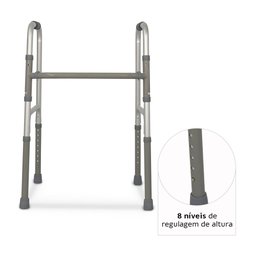 Andador Alumínio com Barra Fixo, Móvel e Dobrável D10 Pop Dellamed - 5