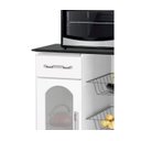 Ver imagem 4 de Fruteira Nobre com vidro Branca Marmorizado com rodizios! PASSE BEM