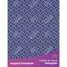 Toalha de Mesa Retangular em Tecido Jacquard Estampado Arabesco Azul Marinho 1,40m X 3,20m - 1