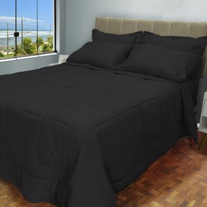 Edredom Cama Casal Queen com Jogo de Lençol Meia Estação