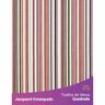 Toalha de Mesa Quadrada em Tecido Jacquard Estampado Listrado Terracota 1,40m X 1,40m - 1