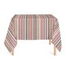 Toalha de Mesa Quadrada em Tecido Jacquard Estampado Listrado Terracota 1,40m X 1,40m - 2
