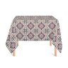 Toalha de Mesa Quadrada em Tecido Jacquard Estampado Azulejo Português Marsala 1,40m X 1,40m - 2