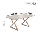 Ver imagem 4 de Conjunto para Sala de Jantar Mesa Império 120x90 com 6 Cadeiras Rubi