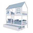 Ver imagem 2 de Treliche Casinha Encantada Madeira Maciça Branco/ Azul Housin