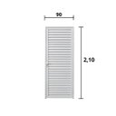Ver imagem 3 de Porta Palheta Aluminio Branco 2.10 X 0.90 Lado Direito - Hale