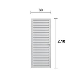 Porta Palheta Aluminio Branco 2.10 X 0.80 Lado Esquerdo - Hale - 3