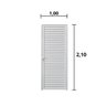 Porta Palheta Aluminio Branco 2.10 X 1.00 Lado Direito - Hale - 3