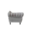 Ver imagem 7 de Recamier Decorativo Divã Amsterdã 147cm Lado Direito Bouclé Cinza Claro