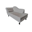 Ver imagem 4 de Recamier Decorativo Divã Amsterdã 147cm Lado Direito Bouclé Cinza Claro