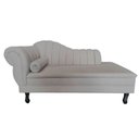 Ver imagem 3 de Recamier Decorativo Divã Amsterdã 147cm Lado Direito Bouclé Cinza Claro